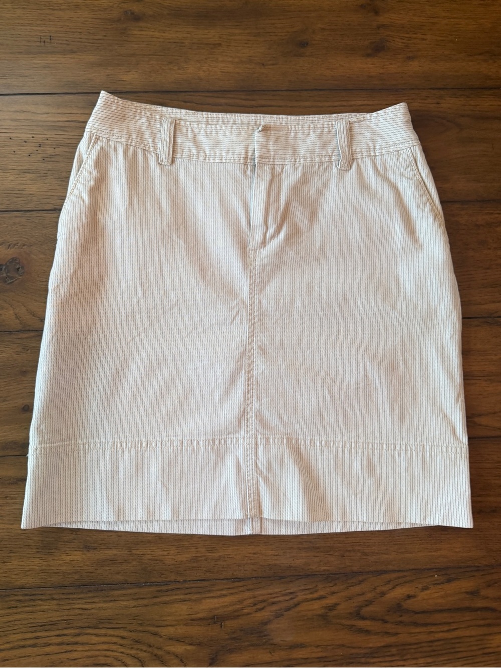 Merona Blue Brown White Striped Pencil Skirt Size 2